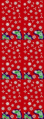 Raster. Kırmızı ve nötr renkte güzel çiçekli eskiz deseni, suluboya çiçek deseni, duvar kağıdı, kart veya kumaş için fayanslı.