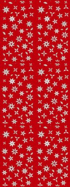 Suluboya çiçekli çiçek deseni. Kırmızı renklerde Asya tekstili. Raster illüstrasyonu.