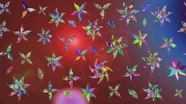 Küçük çiçekteki sevimli çiçek deseni. Güzel kumaş deseni. Güzel karalamalı çiçek desenli çizim. Raster illüstrasyonu.