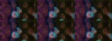 Şirin çiçekler. Raster Moda kumaş deseni. Çizgi çizimi deseni.