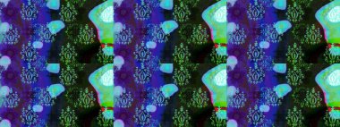 Mavi ve gri renkte çiçekler. Renkli Bahar Teması eskiz kalıbı. Raster illüstrasyonundaki çiçek desenli çizim. Düz Çiçek Elementleri Tasarımı.