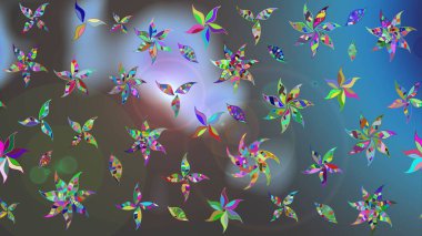 Eski usul. Raster illüstrasyonu. Tomurcukları papatya çiçekleri olan sevimli bir çiçek deseni. Eskiz geçmişi. Kumaş, tekstil, duvar kağıdı baskısı için. Miles Fleur, dandik süs.