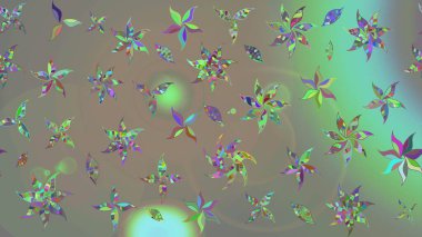 Gri ve bej renkli şirin tekstil. Raster illüstrasyonu. Renkli çizim kalıbı. Çiçek arkaplan. Çiçek duvar kağıdı.