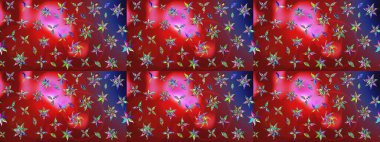 Çiçekli karalama şeklinde Raster çiçek deseni. Nazik, narin çiçek arkaplanı. Kırmızı ve pembe renkte çiçekler.