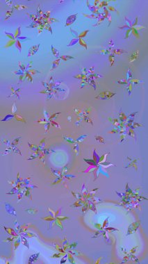 Tomurcukları papatya çiçekleri olan sevimli bir çiçek deseni. Eski usul. Kumaş, tekstil, duvar kağıdı baskısı için. Miles Fleur, süslü püslü bir süs. Raster illüstrasyonu. Taslak arkaplan.