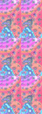 Zarif, parlak ve eskiz pembe ve mavi çiçek desenli tasarım. Sabıka baskıları, bebek kıyafetleri, duvar kâğıtları, paket kutuları vb..