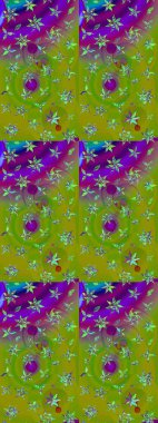 Beautiful watercolor Bouquet of summer flowers sketch pattern. Nice fabric pattern.