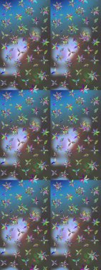 Eski usul. Tomurcukları papatya çiçekleri olan sevimli bir çiçek deseni. Eskiz geçmişi. Miles Fleur, süslü püslü bir süs. Kumaş, tekstil, duvar kağıdı baskısı için. Raster illüstrasyonu.