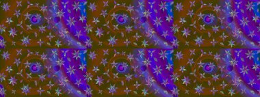 Çiçek desenli çizim. Raster illüstrasyonu. Asya tekstil tarzında. Güzel kumaş deseni. Renkli Bahar Teması eskiz kalıbı. Düz Çiçek Elementleri Tasarımı.