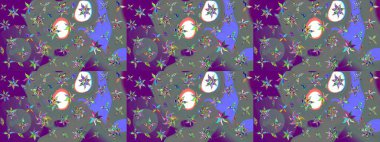 Renkli Bahar Teması eskiz kalıbı. Düz Çiçek Elementleri Tasarımı. Gri ve nötr renkte çiçekler. Raster illüstrasyonunda çiçek deseni çizimi.