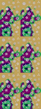 Raster illüstrasyonu. Sarı ve yeşil renkli çiçekler. Renkli Bahar Teması eskiz kalıbı. Çiçekli çiçek deseni, suluboya. Düz Çiçek Elementleri Tasarımı.