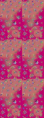 Pembe ve morumsu renkte çiçekler. Elle boyanmış suluboya resim çizimi çiçekler ve bitkiler.