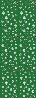 Yumuşak, yeşil ve nötr renklerde bahar çiçekleri. Yaprak ve çiçeklerin suluboya resimleri, yeşil ve nötr renkler üzerine çizimler. Raster illüstrasyonu.