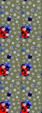 Moda baskısı. Dekorasyon ve tasarım için güzel bir desen. Çiçeğin suluboya çizimlerinin mükemmel deseni. Suluboya desenli çiçek deseni. Ayarlanmış.