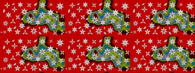 Raster illüstrasyonu. Kibar, yaz çiçekleri kırmızı ve nötr renklerde. Raster çiçek desenli ve çiçekli..