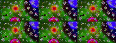 Çiçek deseni. Raster güzel kumaş deseni çiziyor. Renkli Bahar Teması eskiz kalıbı. Düz Çiçek Elementleri Tasarımı.