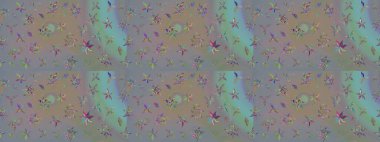 Çiçek duvar kağıdı. Çizim kalıbı. Renkli süs kenarı. Raster illüstrasyonu. Hint süsü. Gri ve bej renklerde.