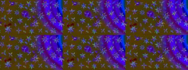 Dallı bahar çiçekleri ile desen, kahverengi ve mor renkler ile çiçek silueti. Raster deseni.