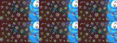 Raster Illustrasyon 'daki Çiçek Deseni' nin son moda çizimi. Güzel kumaş deseni. Renkli Yaz Temalı eskiz kalıbı. Düz Çiçek Elementleri Tasarımı.