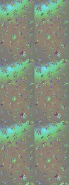 Raster Yumuşak kumaş deseni. Klasik taslak çizimi. Çiçek grisi ve bej çizim deseni. Raster çiçek izi..