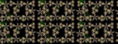 Noel ve yeni yıl moda baskıları için tatil tasarımı. Raster illüstrasyonu. Kar tanelerinin soyut arkaplanlı Noel şablonu. Renkler. Siyah, kahverengi ve gri kar taneleri.