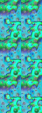 Kızılderili desenli desenli desenli şal deseni. Raster Henna dövme stili. Tekstil, tebrik kartı, boyama kitabı, telefon kılıfı baskısı için kullanılabilir. Etnik Mandala süsü.