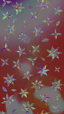 Raster deseni. Sanat esinlenir ve gri renkli çiçekler ve arkasında iz bırakır. Karalama çiçekleri çizim kalıbı. Kahverengi ve gri el çizimi desen.