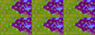 Dekorasyon ve tasarım için güzel bir desen. Moda baskısı. Raster illüstrasyonu. Eski model. Suluboya çizim kalıbı. Çiçeğin suluboya çizimlerinin zarif deseni.