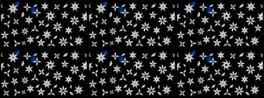 Siyah ve nötr renklerde çiçekler. Güzel çiçek deseni. Renkli Bahar Teması eskiz kalıbı. Düz Çiçek Elementleri Tasarımı.