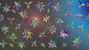 Raster deseni. Çiçekli çiçek deseni, suluboya. Küçük çiçekte güzel bir çiçek deseni..