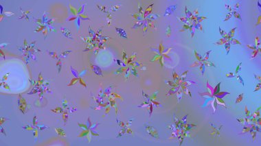 Çiçekler suluboya eskiz deseni. Raster Stili kumaş deseni.