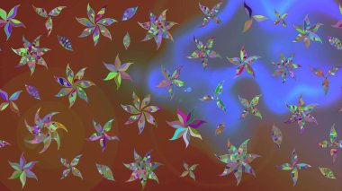 Raster illüstrasyonu. Şatafatlı bahar bahçesi dokusu. Çiçek deseni. Çiçek çizimi arkaplanı.