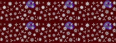 Küçük çiçekteki sevimli çiçek deseni. Kırmızı ve nötr renkte çiçekler.