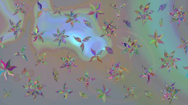 Küçük çiçekteki sevimli çiçek deseni. Gri ve nötr renkte çiçekler.