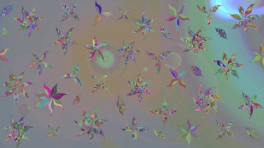 Raster illüstrasyonu. Gri ve bej renklerde. Gri ve bej renkte gri ve bej papatyalar..