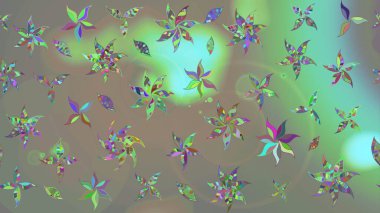 Raster çiçekleri klasik tarzda çizilmiş. Çiçekli yumuşak bir eskiz şekli. Gri ve yeşil renklerde bahar çiçekleri. Raster illüstrasyonu.