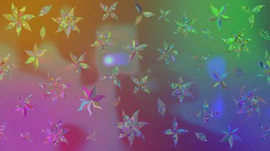 Çiçek desenli eskiz. Gömlek baskısı için çiçek boyası. Kahverengi ve yeşil renkte çiçekler.