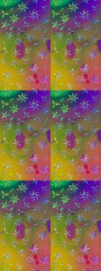 Düz Çiçek Elementleri Tasarımı. Raster illüstrasyonu. Karalama çiçeği. Zentangle soyut çiçekleri. Güzel kumaş deseni. Renkli Bahar Teması çizim şablonu.