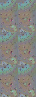 Çiçekli çiçek deseni, suluboya. Raster deseni. Küçük çiçekte güzel bir çiçek deseni..