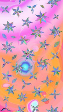 Karalama elementleri. Çizim çiçek deseni duvar kağıdı, web sitesi arka planı, ambalaj kağıdı, davetiye, broşür, afiş veya web sitesi için kullanılabilir. El çizimi Raster illüstrasyonu.