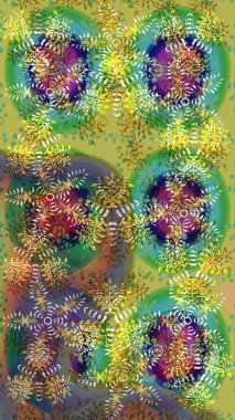 Renkli elementlerle Raster ilginç desen.