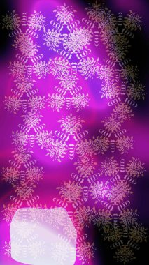 Modern soyut tasarım posteri, kapak, mor, mor ve nötr renkli kart tasarımı. Son moda kar taneleri ve elementler onun kartlarını gösteriyor. Retro tarzı, kış elementleri. Kar taneleri tasarımı.