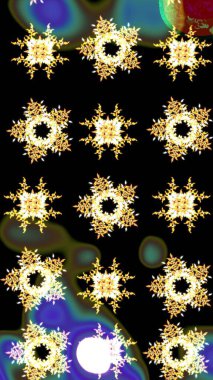 Renkli elementlerle Raster ilginç desen.