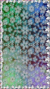 Raster illüstrasyonu. Gri renklerde bahar çiçekleri. Çiçek ve yapraklı karalama şeklinde Raster çiçek deseni.