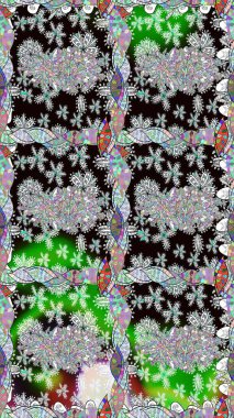 Raster Modaya uygun kumaş deseni. Renkli Bahar Temalı Kusursuz Arkaplan. Tarafsız renklerde şirin bir çiçek deseni. Düz Çiçek Elementleri Tasarımı.