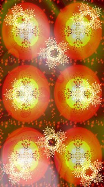 Paisley 'ler zarif çiçek desenli eskiz arka plan duvar kâğıdı çizimi. Güzel, modaya uygun, modern, üç boyutlu sanat eseri, altın ve kahverengi, turuncu ve sarı desenli çiçek yaprakları ve süslemeleri.