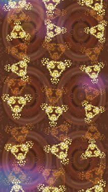 Modern soyut tasarım posteri, kapak, kahverengi, sarı ve mor renkli kart tasarımı. Kar taneleri tasarımı. Retro tarzı, kış elementleri. Moda olmuş kar taneleri ve elementler Memphis kartları.