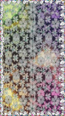 Çiçek deseni. Şatafatlı bahar bahçesi dokusu. Çiçeksiz arka plan. Raster illüstrasyonu.