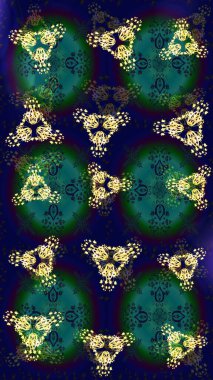 Renkli elementlerle Raster ilginç desen.