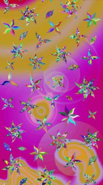 Doodle tarzı. Tekstil ve kapak tasarımı için mükemmel. Elle çizilmiş sonbahar çiçeği deseni. Mor ve sarı renkte çiçekler. Renkli morumsu ve sarı çizim deseni.